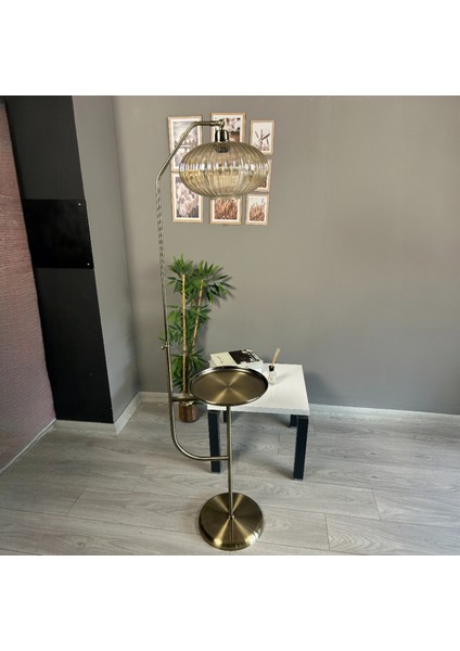 Elegant Bal Cam Eskitme Gövde Tepsili Lambader Dekoratif Metal Oturma Odası Çalışma Odası Zemin fırsatları