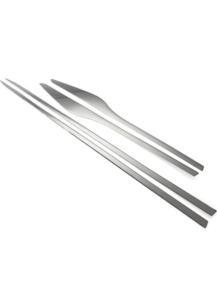 Renault Clio-4 Sw Uyumlu Yan Kapı Çıtası Formlu Krom 4 Parça 2012 - 2019 Arası Modeller Için