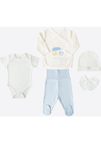 Organik New Dreams 5'li Zıbın Set Mavi