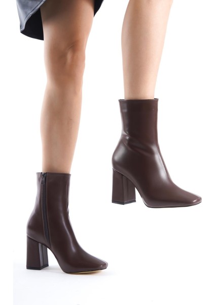 TILLA Kahve Cilt Kadın Bot