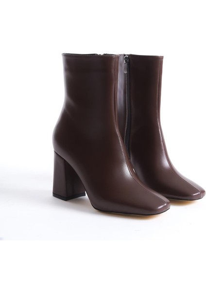 TILLA Kahve Cilt Kadın Bot