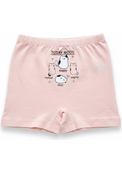 Özkan 41602 5'li Paket Kız Çocuk Karışık Renkli Desenli Pamuklu Yumuşak Rahat Şort Boxer
