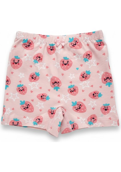 Özkan 41602 5'li Paket Kız Çocuk Karışık Renkli Desenli Pamuklu Yumuşak Rahat Şort Boxer