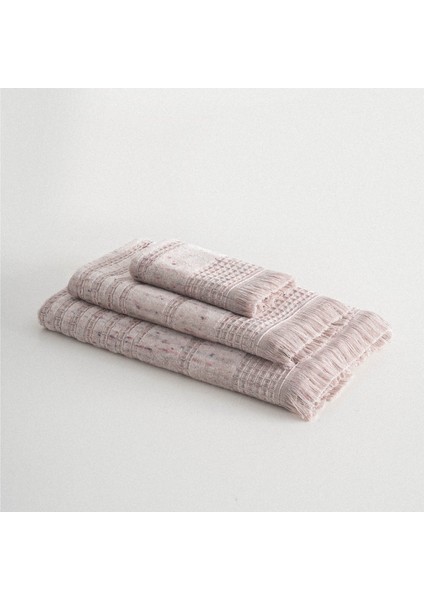 Maia 3'lü Havlu Seti Organik Pamuk Inject Pudra