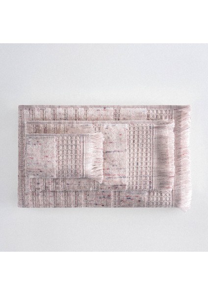 Maia 3'lü Havlu Seti Organik Pamuk Inject Pudra