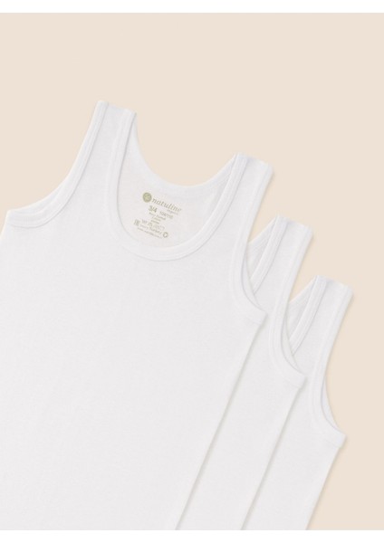 Erkek Çocuk Organik Pamuk Ribana Atlet 3'lü Paket