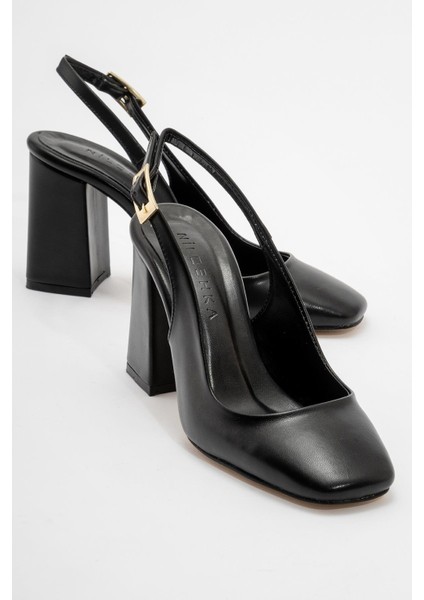 PESCA Siyah Cilt Gova Kadın Ayakkabı