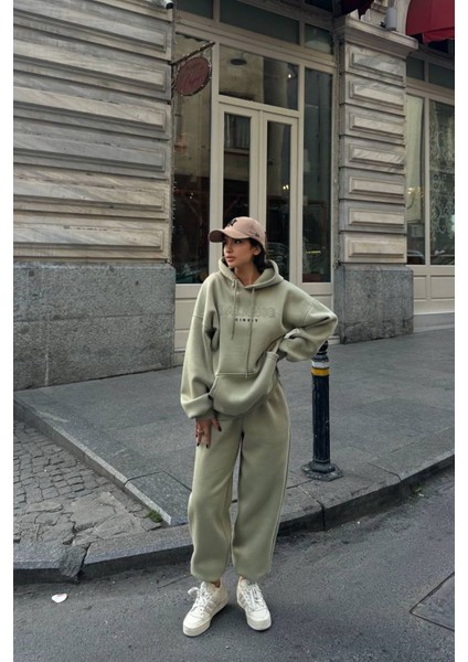 Kadın Balance Kapüşonlu Baskılı Oversize Eşofman Takım fırsatları