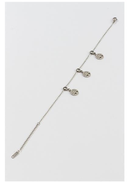 Kadın TDY Yaşam Ağacı Detaylı Çelik Kadın Halhal fiyatları