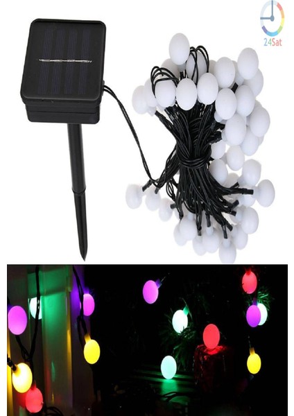 Bahçe Teras Parti Balkon Lambası Aydınlatması Yatak Odası Düğün Parti Solar Güneş Enerjili 50LED 7m indirimleri