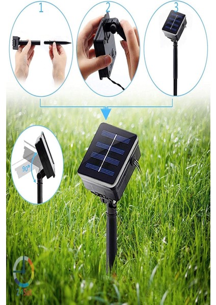 Bahçe Teras Parti Balkon Lambası Aydınlatması Yatak Odası Düğün Parti Solar Güneş Enerjili 50LED 7m