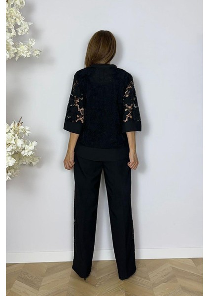 G1618 Güpür Tasarım Takım Siyah modelleri