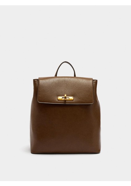 Kapaklı ve Döner Kilitli Sırt Çantası