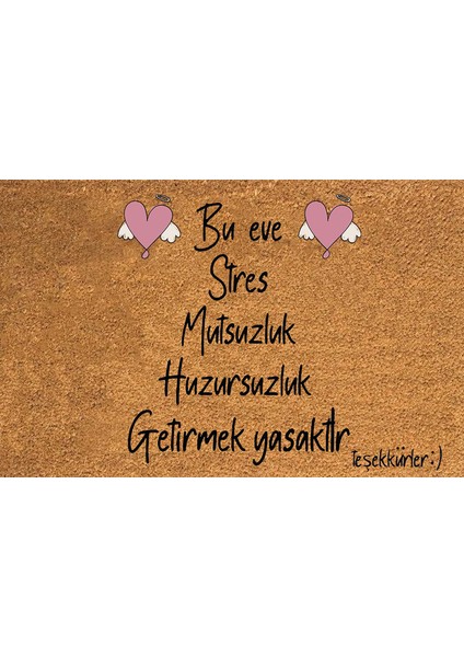 Dekoratif , Eğlenceli Dijital Baskı Kapı Önü Paspası - Paspas