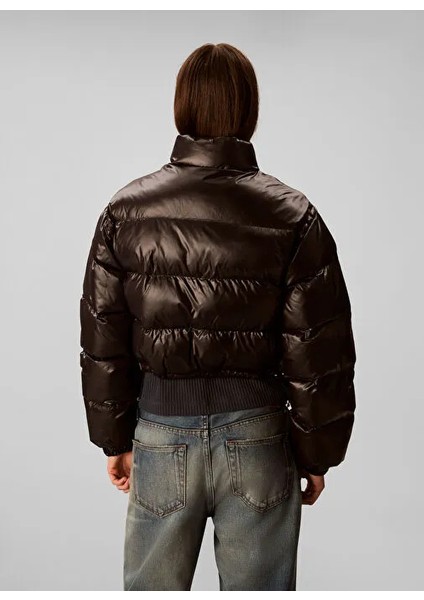 Parlak Kısa Şişme Kadın Siyah Ceket LV047D504G-UB1 modelleri