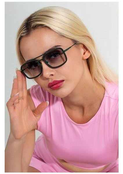 Unisex BRKE Yeşil Metal Çerçeve Unisex Güneş Gözlüğü