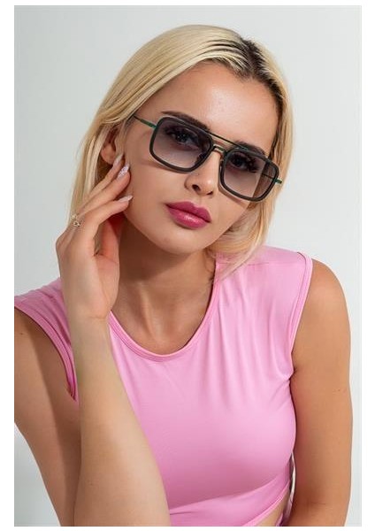 Unisex BRKE Yeşil Metal Çerçeve Unisex Güneş Gözlüğü