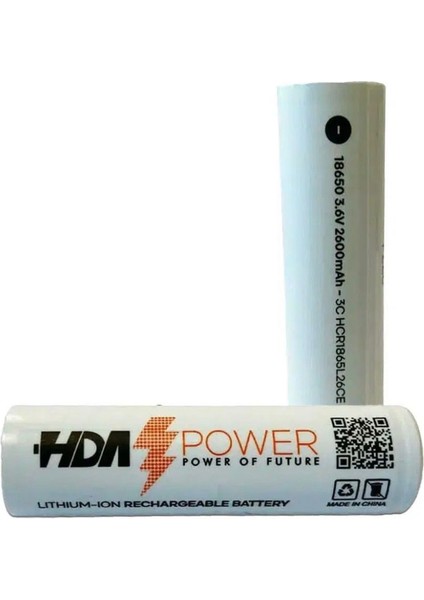 Hda 26E 18650 Li-Ion Pil (Yenilenmiş) – 2600 Mah 3c