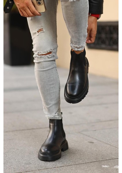 - Siyah Hakiki Deri Erkek Chelsea Bot 101-9046 fiyatları