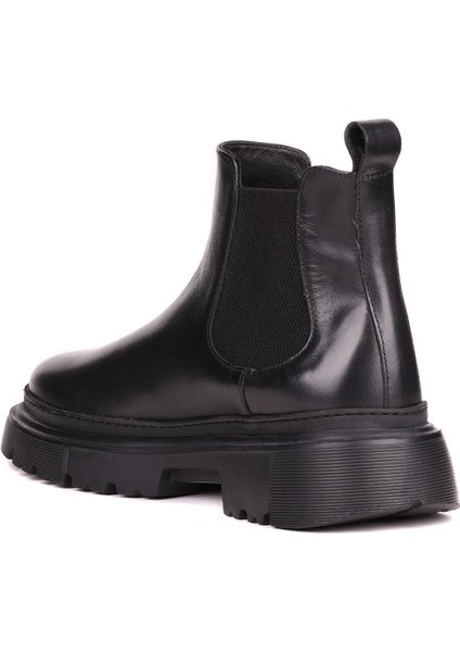- Siyah Hakiki Deri Erkek Chelsea Bot 101-9046
