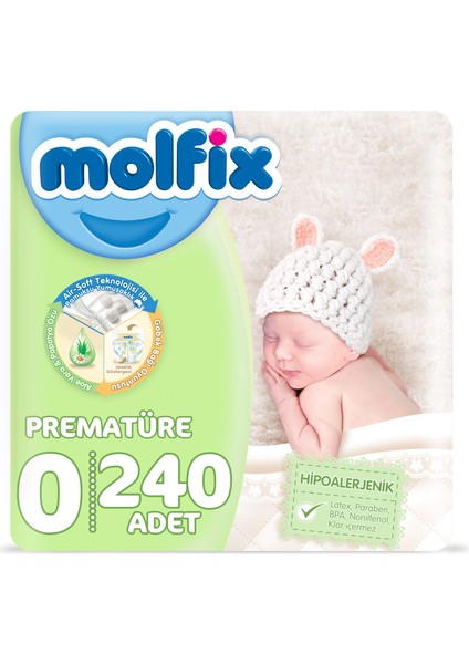 Prematüre 0 Beden Çocuk Bezi 240 Adet modelleri