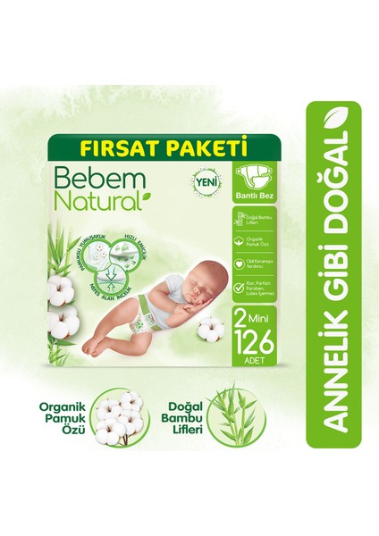 Bebek Bezi 2 Beden Mini Fırsat Paketi 126 Adet fırsatları