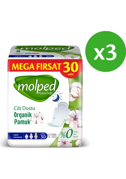 Pure&Soft Gece Süper Mega Paket 90 Adet