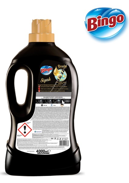 Siyah Sıvı Bakım Çamaşır Deterjanı 4 lt 2'li