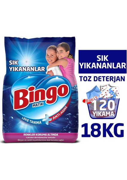 Matik Toz Çamaşır Deterjanı 9 kg Ekonomi Paketi 2'li