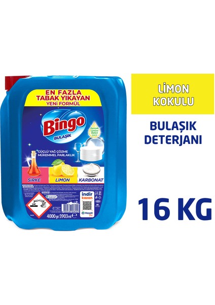 Bulaşık Sıvısı 4 kg Limon 4'lü fırsatları