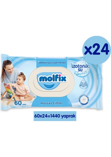 İzotonik Sulu Islak Mendil Hassas Ciltler 1440 Adet fırsatları