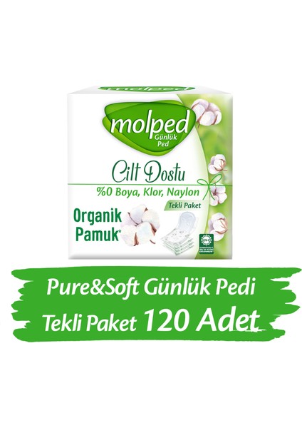 Pure&Soft Günlük Ped Tekli Paket 120 Adet