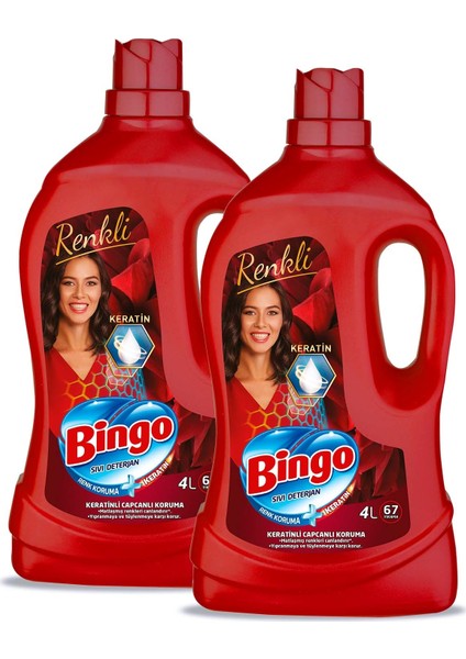 Renkli Sıvı Bakım Çamaşır Deterjanı 4 lt 2'li fiyatları