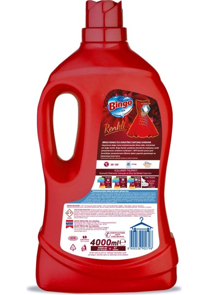 Renkli Sıvı Bakım Çamaşır Deterjanı 4 lt 2'li modelleri