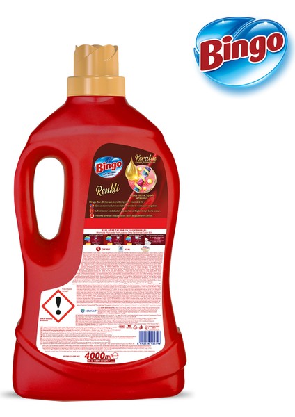 Renkli Sıvı Bakım Çamaşır Deterjanı 4 lt 2'li