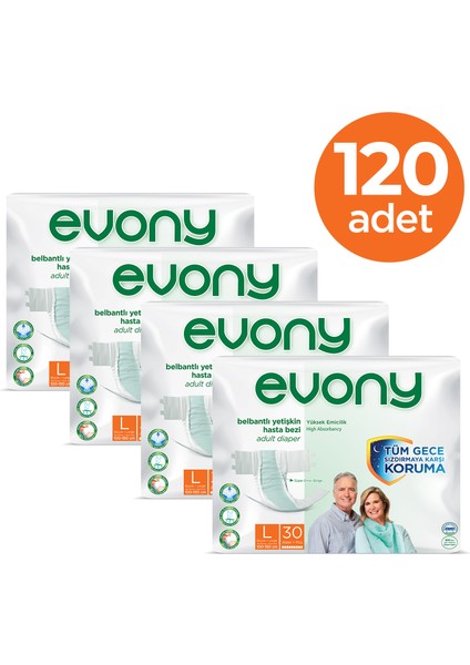 Yetişkin Hasta Bezi Large 120 Adet