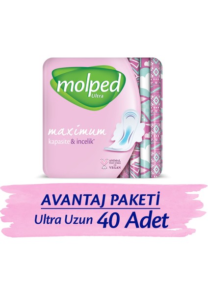ULTRA HİJYENİK PED UZUN AVANTAJ PAKETİ 40 ADET