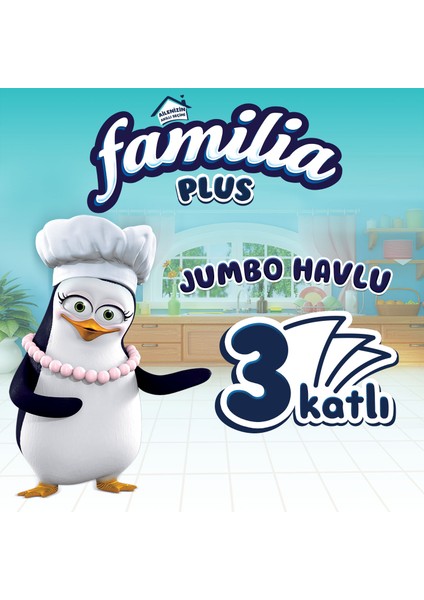 Plus Jumbo Kağıt Havlu 6'lı Dev Rulo (1=6 , 36 Rulo)