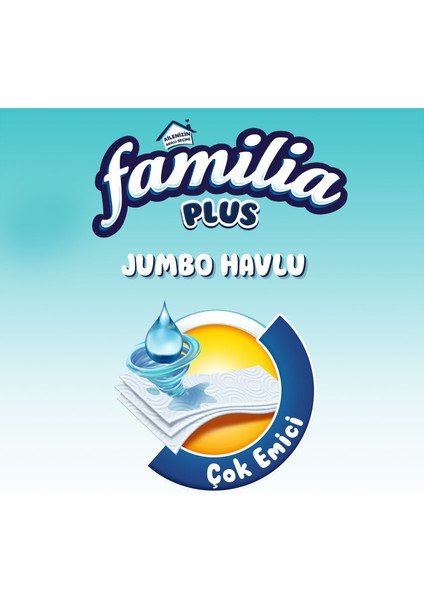 Plus Jumbo Kağıt Havlu 6'lı Dev Rulo (1=6 , 36 Rulo)