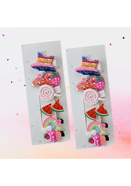 6’lı Simli Pullu Figürlü Kız Çocuk Toka Seti – Parıltılı ve Sevimli Saç Aksesuarı fiyatları