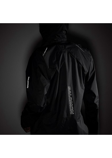 Bonatti Waterproof Kadın Siyah Koşu Yağmurluğu