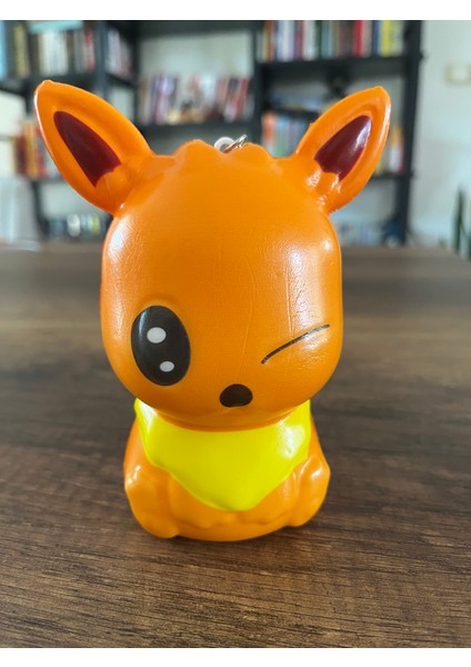 1 Adet Pokemon Pikachu Eevee Flareon Slyveon Karakter Squishy Anahtarlık