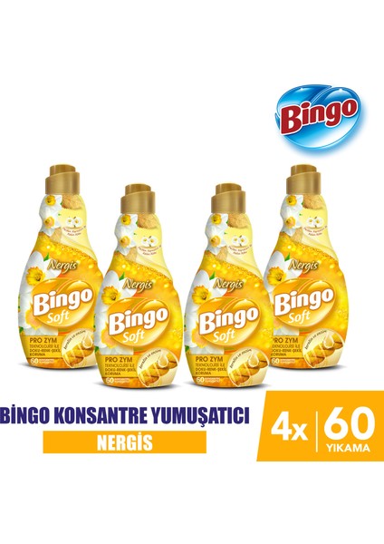 Soft Konsantre Çamaşır Yumuşatıcısı Nergis 1440 ml X 4 Adet