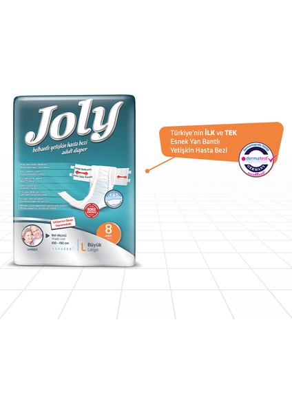 Yetişkin Hasta Bezi Large 8 Adet