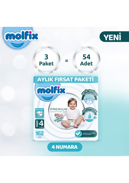 Premium Aylık Fırsat Paketi 4 Beden 162 Adet