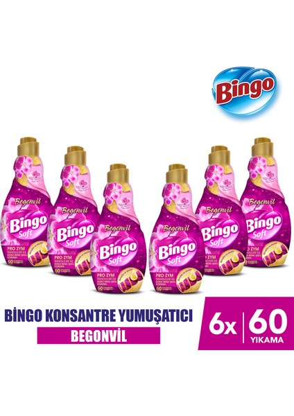 Soft Konsantre Çamaşır Yumuşatıcısı Begonvil 1440 ml X 6 Adet