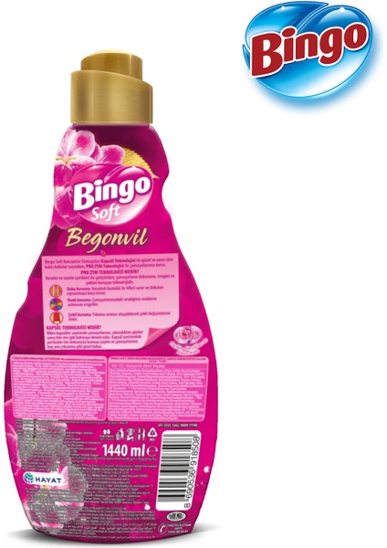 Soft Konsantre Çamaşır Yumuşatıcısı Begonvil 1440 ml X 6 Adet