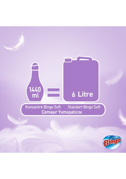 Soft Konsantre Çamaşır Yumuşatıcısı Sensitive 1440 ml X 4 Adet