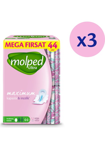 Ultra Hijyenik Ped Normal Süper Mega Paketi 132 Adet