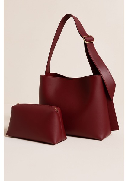 Kadın Yavrulu Yumuşak Deri El ve Omuz Shopper Çanta Uzunluk Ayarlı Sap